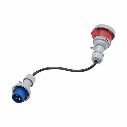 EV1 Adapter für Wallbox Stecker CEE rot 16A zu CEE blau 16A Caravan- und Campingstecker