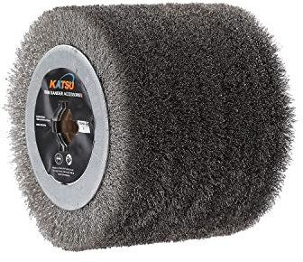 KATSU Trommelschleifer Drahtbürste Edelstahl 120mm 0,3mm Drahtdurchmesser Winkelschleifer Polierer Polierer Ersatz SP10009347