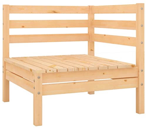 vidaXL Garten Ecksofa, Modular Gartenmöbel, Sofa Lounge Sessel für Garten Terrasse Balkon, Gartensofa Gartensessel, Massivholz Kiefer