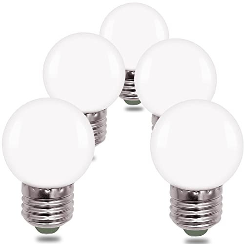 TRIJZHOU 5er Pack E27 LED Glühbirnen 4W Ersetzt 40W Glühlampe Kaltweiß 6000K 230V 400Lm G45 Lampe [MEHRWEG]