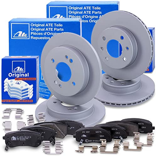 ATE Bremsenset inkl. Bremsscheiben Ø 241 mm vorne belüftet + hinten Ø 234 | Kompatibel mit: HYUNDAI i10 I, KIA PICANTO I
