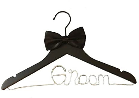 CYGE Pearl Hangers Künstliche Regale Bowknot Brautkleid Hängeclip Holzfarbe, schwarz,Schwarz