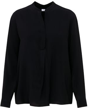 Seidensticker Damen Women Regular Longsleeve Viscose Bluse, Schwarz(133512), 46 EU