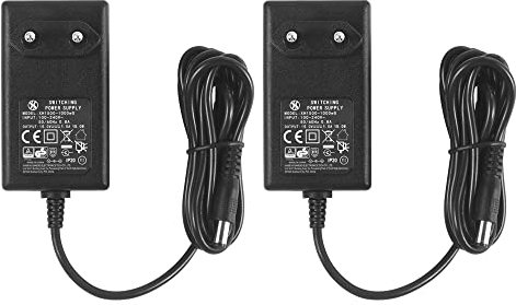 2er Pack DC 15V 1A 1000mA Netzteil Adapter, Stecker 5,5 mm x 2,1 mm