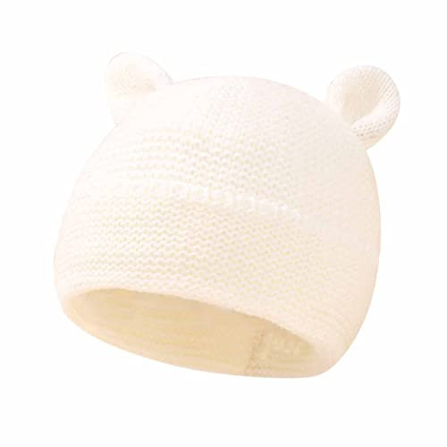 Unbekannt Kindermützen Jungen Herbst Winter Baby-Wintermütze, weich, warm, gestrickt, süße Ohren, Jungen, Mädchen Regenanzug 128