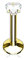 Treuheld® Labret Piercing mit Kristall Herz | 2 Größen | 3 Farben [5.] - gold - 1.2mm x 8mm