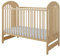 kiki design Babybett mit Matratze | 120x60cm | 3 ausziehbare Sprossen | 3-stufige Verstellung | Kiefernholz | Farbe Natur