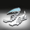 DHWUIASF Für Yamaha Virago XV 250 500 535 700 750 920 1100 Road Star XV1600 Chopper Motorrad Chrome Skull Rückspiegel Schmücken