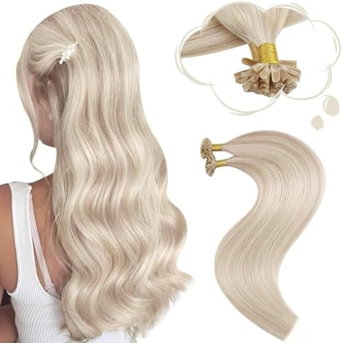 Moresoo Bonding Extension Echthaar Unsichtbar Ascheblond Strähnen 35 cm 40g | Remy Cuticle Aligned, Italienisches Keratin Bonding, Natürliches Volumen, Langlebig Und Schonend Ohne Schäden Am Eigenhaar