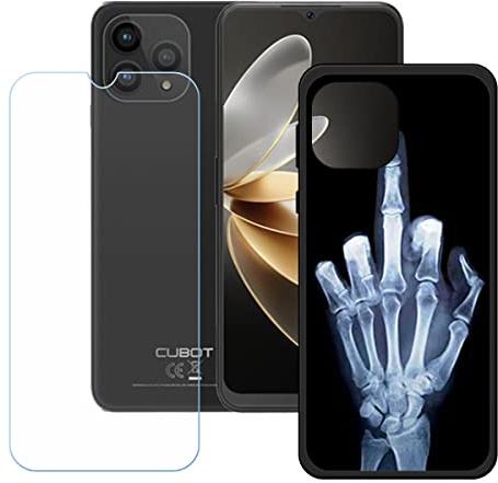 Hülle für Cubot P80 + HD Panzerglas, Sanft Handyhülle Silikon Schutzhülle Cover TPU Case Handy Tasche Handytasche - Panzerglasfolie Schutzfolie für (6,58) - KE4