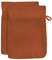 Soleil d'ocre, Lagune Lot de 2 Gants de Toilette, Coton, Terra, 16x21 cm
