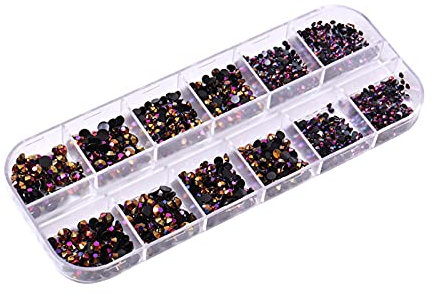 Fix Craft - Pegamento con cristales para uñas, diseño plano y decoración de cristal deportivo (D, un tamaño)