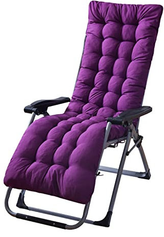 JTBDWOSK Liegestuhl Auflage, Dicke Lange Gartenliegen-Auflage Sofapolster Relaxliegenauflage für draußen, Terrasse, Sonnenliege, Bank, Liegestuhl, Kissen,Lila,1 Stück (1er Pack)