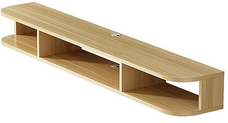 WhYaTT Meuble TV, Centre de Divertissement, Maison Intérieur, Meuble TV Suspendu Bois, avec Rangement, pour Salon, Chambre,Noir,S
