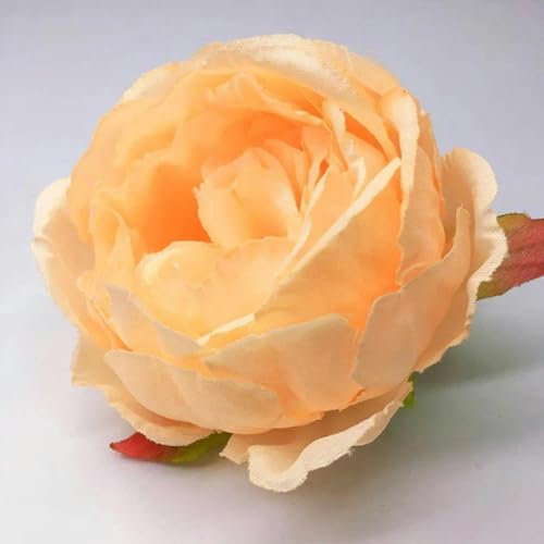 YOLNEY 10 cm Fleur de Pivoine en Soie en Gros 50 pcs têtes de Roses artificielles Fleurs en Vrac pour Mur de Fleurs Boules de Baiser Fournitures de Mariage KB02-couleur 9