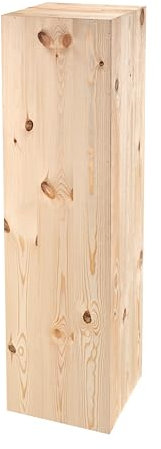 Supporto per piante in legno grezzo, decorazione vintage per soggiorno, supporto per fiori, colonna floreale, per il fai da te (110 x 30 x 30 cm)