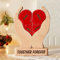 Personalisiertes Holzkunstpuzzle der Herzfamilie mit 2-8 Familiennamen | Bärenskulptur aus Holz als Desktop-Dekoration Ornament für Zuhause Tischdekoration, Mama Großmutter