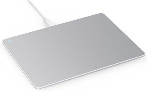 Paekear Touchpad Kabelgebunden, Externes Aluminium Trackpad mit Multi-Touch Navigation, Hochpräzise Touchpad Maus für Win 11/10/ 7/8, Computer/Laptop, Silber