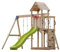 AXI Moos Spielturm aus Holz mit 2 Schaukeln & Strickleiter | XXL Spielhaus/Spielplatz für Kinder mit Kletterwand, Sandkasten & Rutsche in Hellgrün | Schaukelgerüst für den Garten..