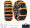 Schneeketten, Auto Schneekette für Reifen, 8 Stück Universal Winter Reifenketten 165-255mm, Anti Rutsch Autokette mit Handschuhen, Verstellbares Rutschfeste Ketten für Auto, LKW, SUV