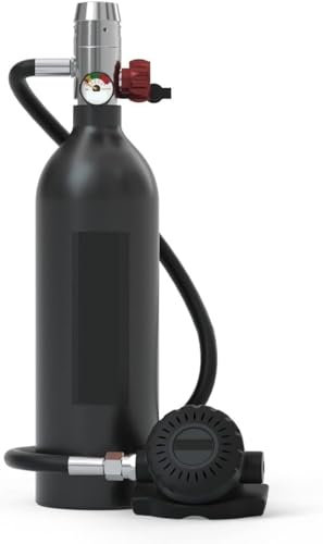 KANBUN Sauerstoffflasche, Tauchausrüstung, Feuer- und Rettungsausrüstung im Freien, Ersatz-Atemschutzmaske, Tauchausrüstung (Farbe: Nero, Größe: 1 l)