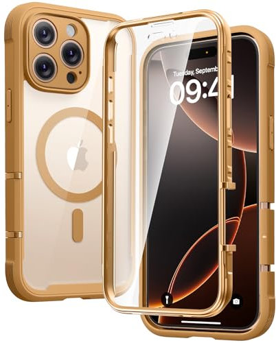 Diaclara Magnetic for iPhone 16 Pro Case, Compatible with MagSafe Built-in Shockproof Protective Protector, Upgraded [Full Camera Protection] Phone Cover Case for iPhone 16 Pro 6.3 (Desert)