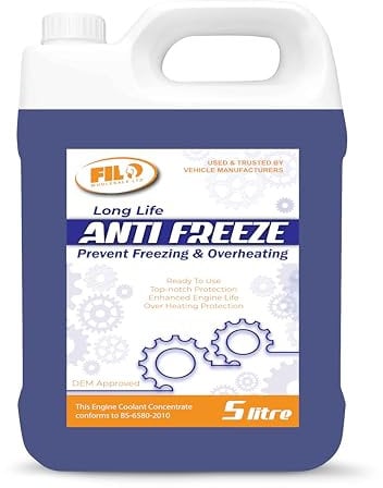 Filo Blue Antifreeze & Coolant Ready to Use 5L | -30°C Protection | High Performance/Long-Life Formula | G12, G12+ & G13 Compatible | Universal Summer & Winter Coolant | All Cars.