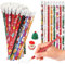 RUIYELE Weihnachten Schreibwaren Set- 60 Stück Weihnachten Bleistifte mit Radiergummi Weihnachtsmann Weihnachtsbaum Rentier Muster Bleistifte, 2 Stück Kartoon Weihnachten Bleistiftspitzer für Schüler