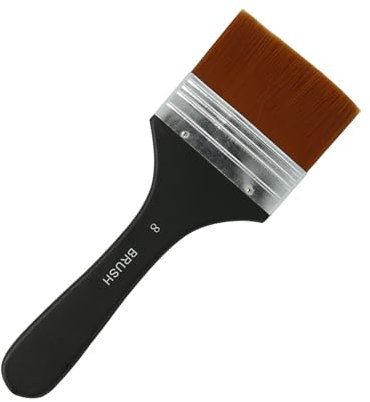 Paint Pinsel 1 Stück, Flachpinsel, Gouache und Ölfarben Wandmalpinsel für Wandmalerei, Beizen, Beschichten, Leimmalerei, Staubreinigung (verdicktes Nylonhaar) (Nr.7)