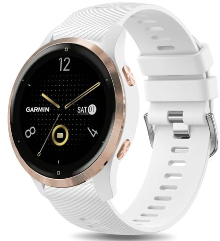 Oumida Armband für Garmin Venu 2S / Venu 3S / 4S, Garmin Vivomove 3S / Vivoactive 4S, Forerunner 265S / Forerunner 255S Uhrenarmband, Silikon Armbänder Sport Wasserdicht Ersatzarmband Damen Herren