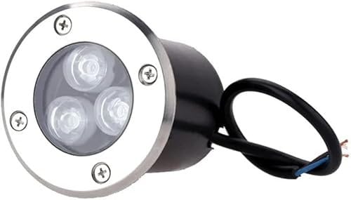 AntDau71® - Faretto a led segnapasso calpestabile da esterno viali sentieri giardino pavimento IP65 da incasso a terra luce calda 3000k - 220V (3 watt (8 x 7,5 cm))