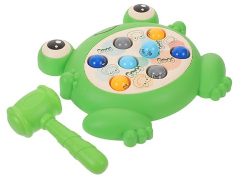 UPKOCH Jeu Grenouille avec Marteau Jouet de Frappe pour Garçon Fille Jeu de Société Grenouille Jouet à Marteler Interactif Développement Motricité Fine Couleur Aléatoire