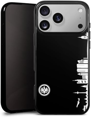 Silikon Hülle kompatibel mit Apple iPhone 17 Pro Max Case schwarz Handyhülle SGE Eintracht Frankfurt Skyline