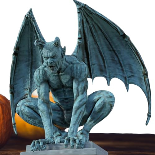 Gargoyle-Statuen für den Außenbereich – geflügelte Wächter-Skulptur, gotische Teufel-Figur, langlebige Kunstharz-Statue, klassisches Fabelwesen-Design | Patio-Garten-, Innen-Wohndekoration