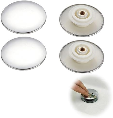 2piezas Tapon Pop Up Lavabo,Tapón de Desagüe para Lavabo,Piezas de Repuesto para Fregadero Sellado con Junta de Goma,para Desagües de Lavabos de Baño