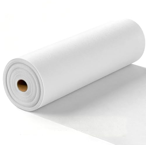 Shackcom Tischdeckenrolle Weiß Tischdecke 1,20m x 20m Einweg Vlies Tischtuch Wasserabweisend & Reißfest Tischtuchrolle Zuschneidbar Party Deko für Geburtstag Hochzeit Gartenfest