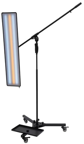 Verstellbare Dent Reflektorlampe, höhenverstellbar 110-163.5cm, Auto Reparatur PDR Licht mit 3 Helligkeit modus, Mobile Auto-Karosserielampe mit Rollen, Kleberleuchte für Einzüge, Dellen-Detektor