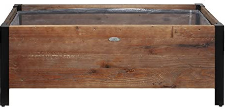 Grapevine Urban Garden Pflanzgefäß mit niedrigem Profil, FSC-zertifiziertes Holz, rechteckig, 94 x 32 cm, Naturbraun