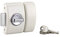 Verrou de Porte d'Entrée DESIGN 5 Goupilles - Bouton + Cylindre 50mm - Protection contre l'Arrachement - Livré avec 3 Clés en Acier Nickelé et 5 Cales de Gâche - Finition Blanc - THIRARD