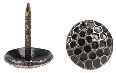 sourcing map 40Stk.Polsternagel 7/16-Zoll Kopfdurchmesser Antik Runde Reißzwecken Bronze