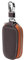Véritable Cuir Voiture Key Case,Étui Porte-clés Voiture À Distance Pochette en Cuir Véritable pour Hommes Zipper Voiture Key Case (Marron)