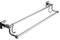 Barre de serviette de bain double, porte-serviettes de salle de bains, organisateur de douche étagère de style moderne à montage mural, finition brossée, gain de place