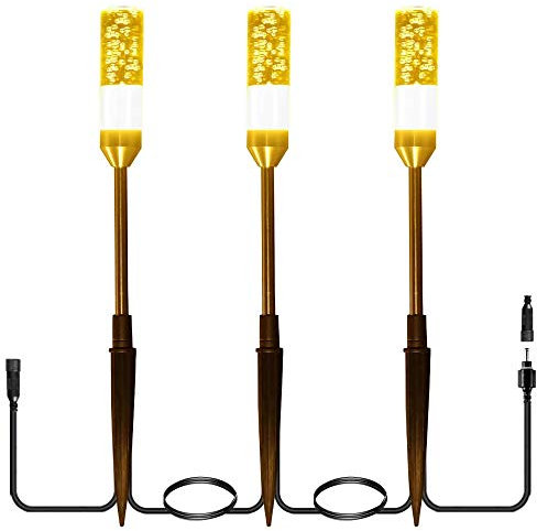 Verlängerungsleuchte B-right 3er Set Gartenleuchte mit Erdspieß, warmweiß,Gartenbeleuchtung, Landschaftslicht Gartenlampe mit Kabel für Outdoor (Zubehör, Verlängerungsleuchte, erhälten keinen Stecker)