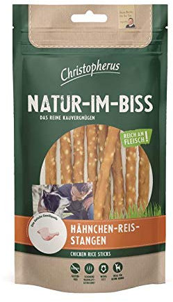Christopherus Hähnchen-Reis-Stangen | 12 x 70g Hundesnack