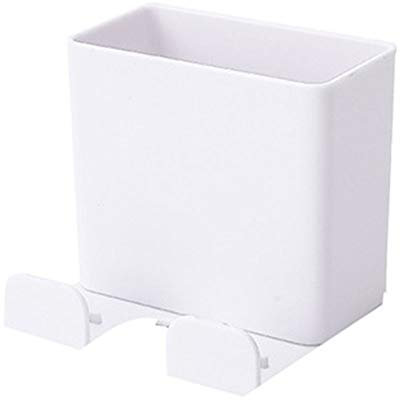 LuoCoCo - Caja de almacenamiento con mando a distancia para pared, soporte de teléfono móvil, soporte para teléfono móvil, caja multimedia, para soporte de carga de teléfono, aire acondicionado, TV,