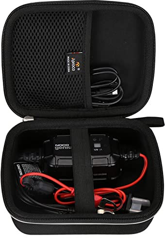 Aproca Schutzhülle für NOCO GENIUS1 vollautomatisches Smart-Ladegerät, hochdichtes Eva und 1680D-Material, hartes Eva, langlebig, schützend, Schwarz, Schwarz, Modern