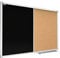 ALLboards Kombitafel 2 in 1 Schwarze Magnetische Kreidetafel & Kork-Pinnwand mit Aluminiumrahmen 120x90cm, Korktafel Schwarze Magnetische Kreidetafel