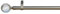Gardinenstange Kugel glasklar 1, chrom-matt, 16mm Durchmesser, 250cm, inkl. Trägern
