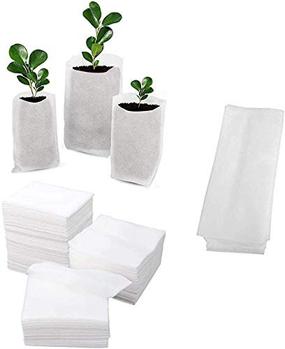 BoBoHome 1000Pcs Kindergarten Töpfe Samenaufzuchtbeutel Vliesstoffe Gartenbedarf Gartenbedarf Haus Und Garten 8X12Cm