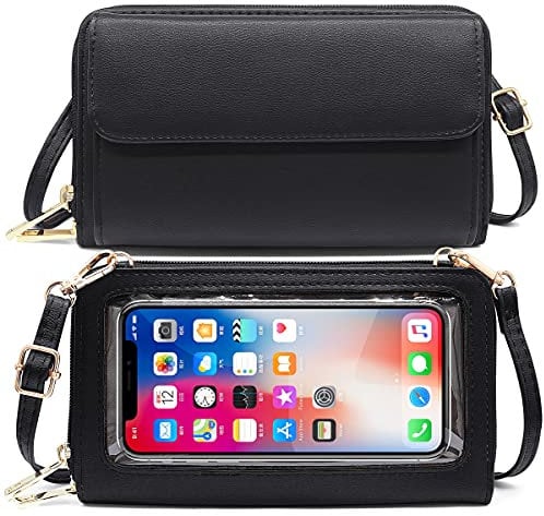 HNOOM Handytasche zum Umhängen Damen Handtasche Touchscreen Handytasche mit Geldbörse RFID Schutz Handy Geldbeutel Umhängetasche Damen Klein Crossbody Schultertasche Passt Handy unter 6,9